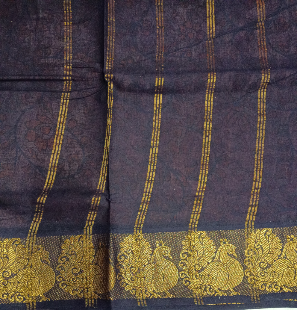 Kalamkari Printed Sungudi 10 yards