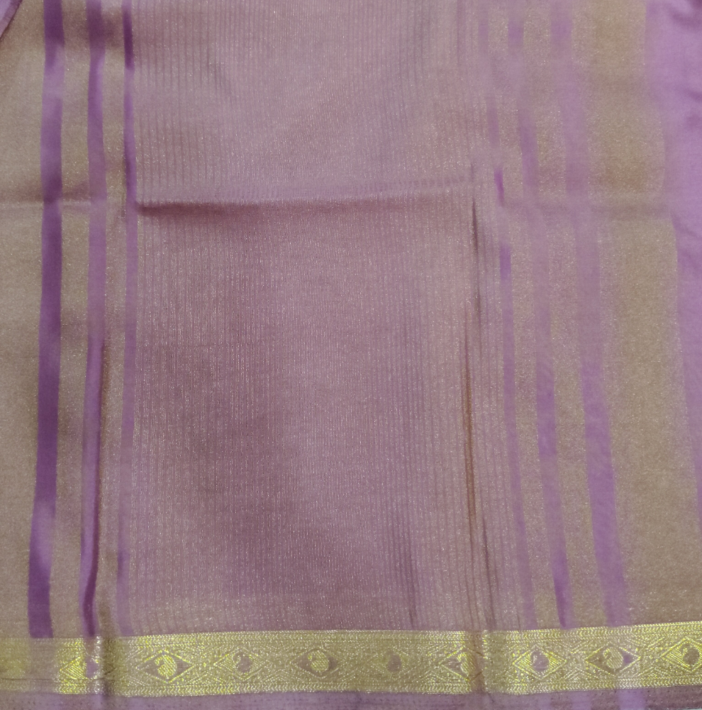 Synthetic Mysore silk 6yardz