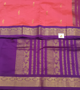 Semi silk Plain Korvai 6Yards
