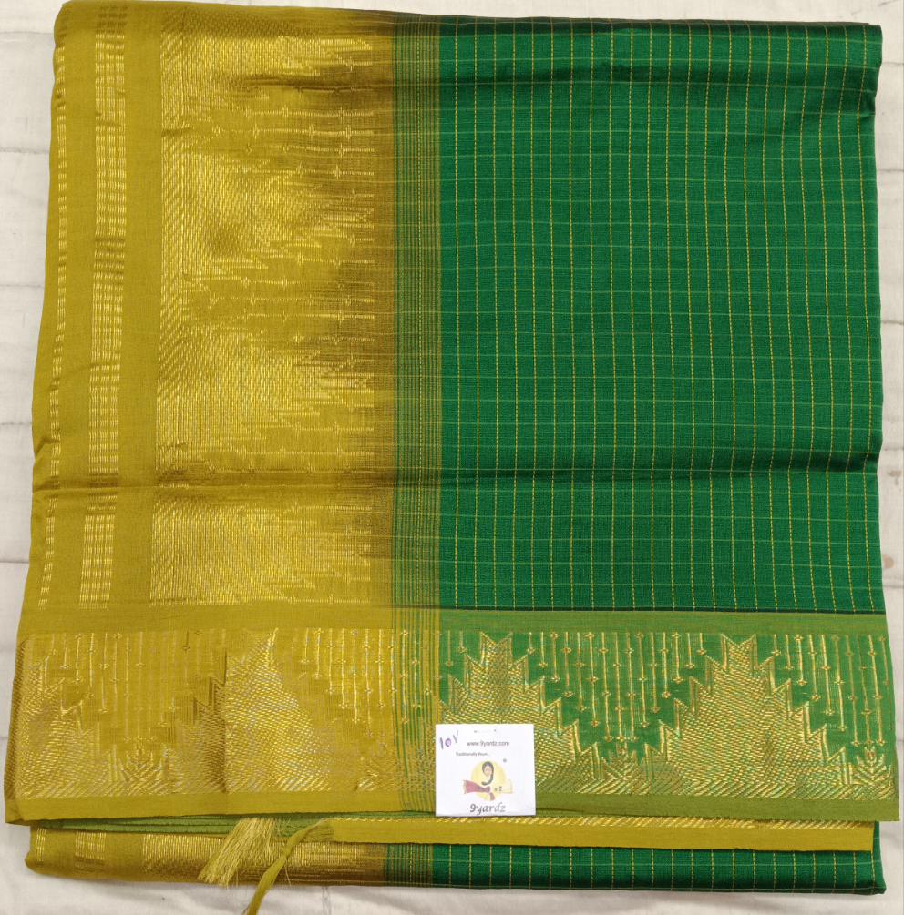 Semi Silk cotton Madisar Checked
