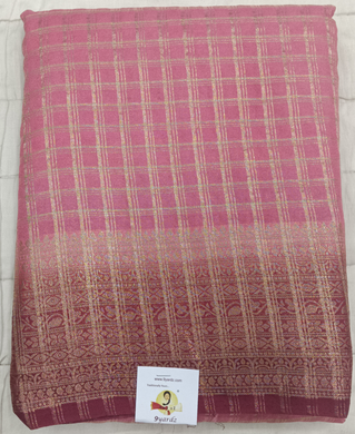 Mysore crepe silk checked (synthetic)