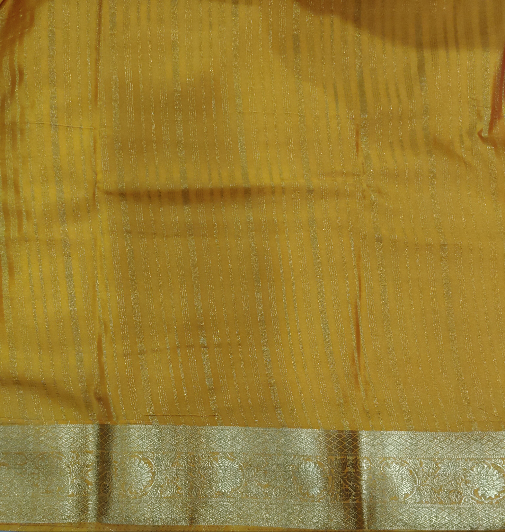 Synthetic Mysore silk 6yardz
