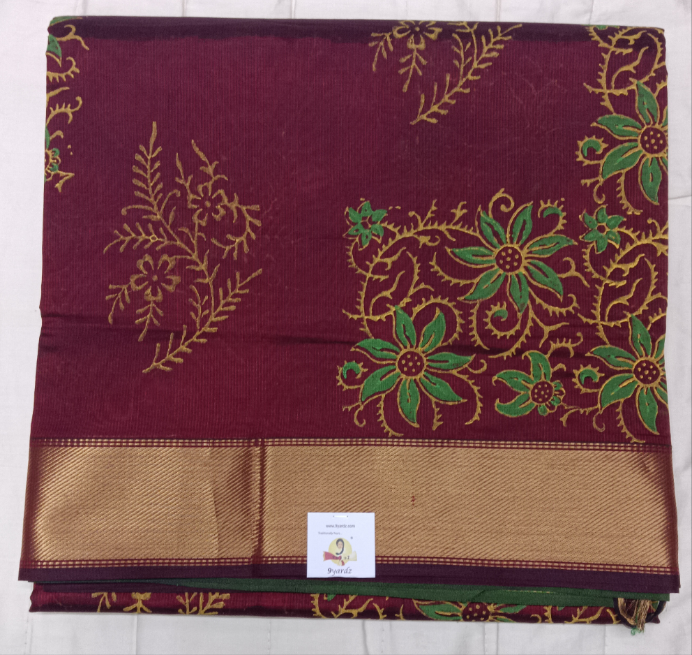 Pure silk cotton 10yards Printed madisar