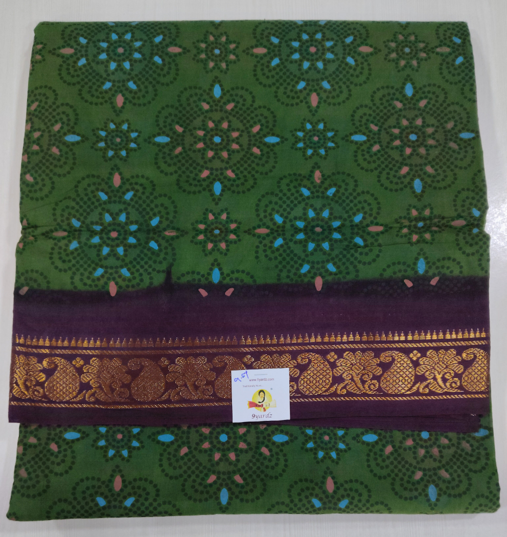 Sungudi cotton 9.5 yards madisar