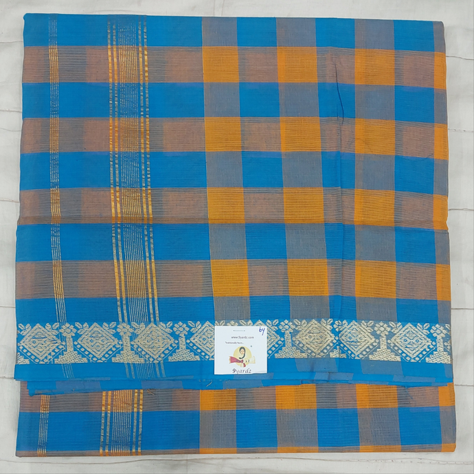 Chettinadu cotton checked 6 yardz