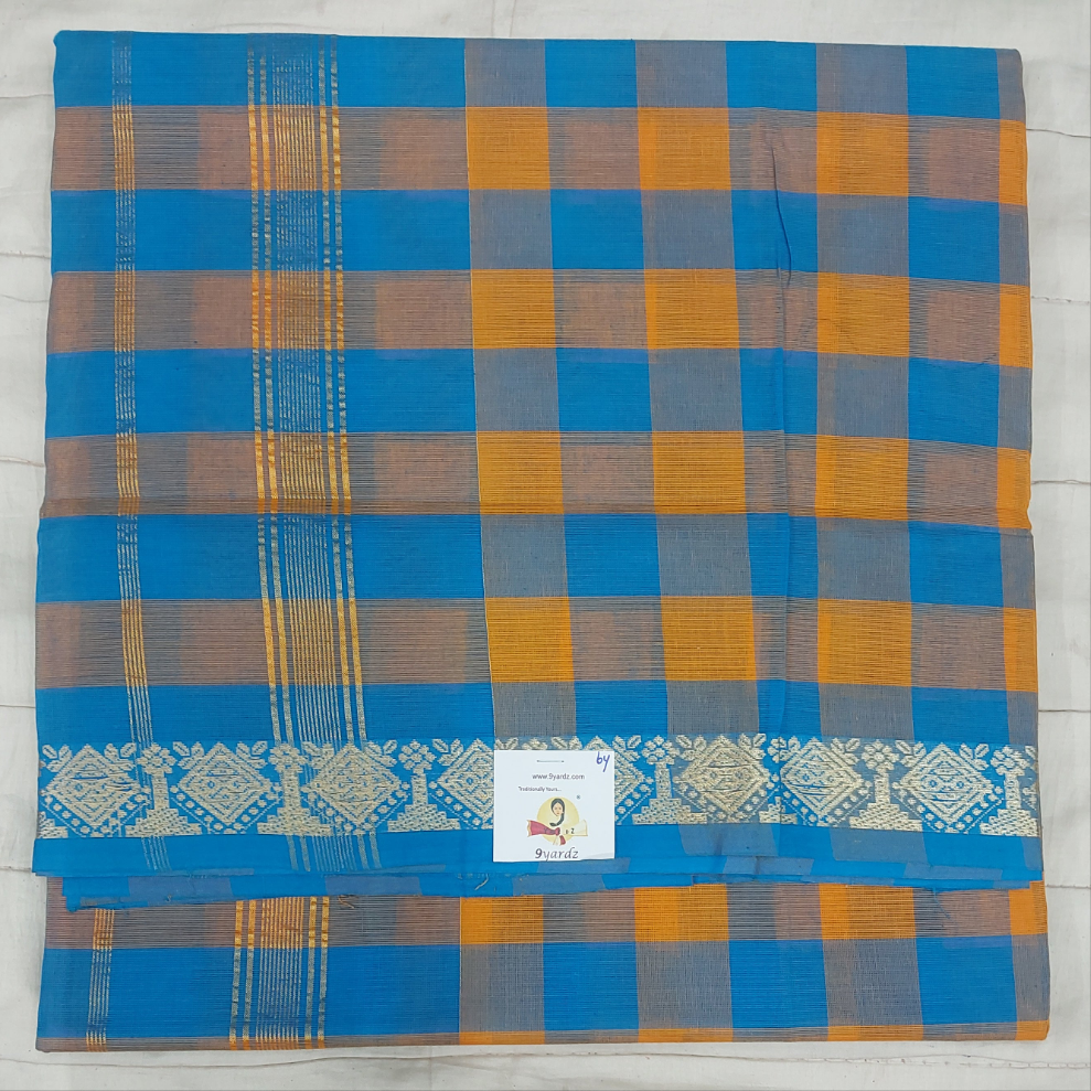 Chettinadu cotton checked 6 yardz