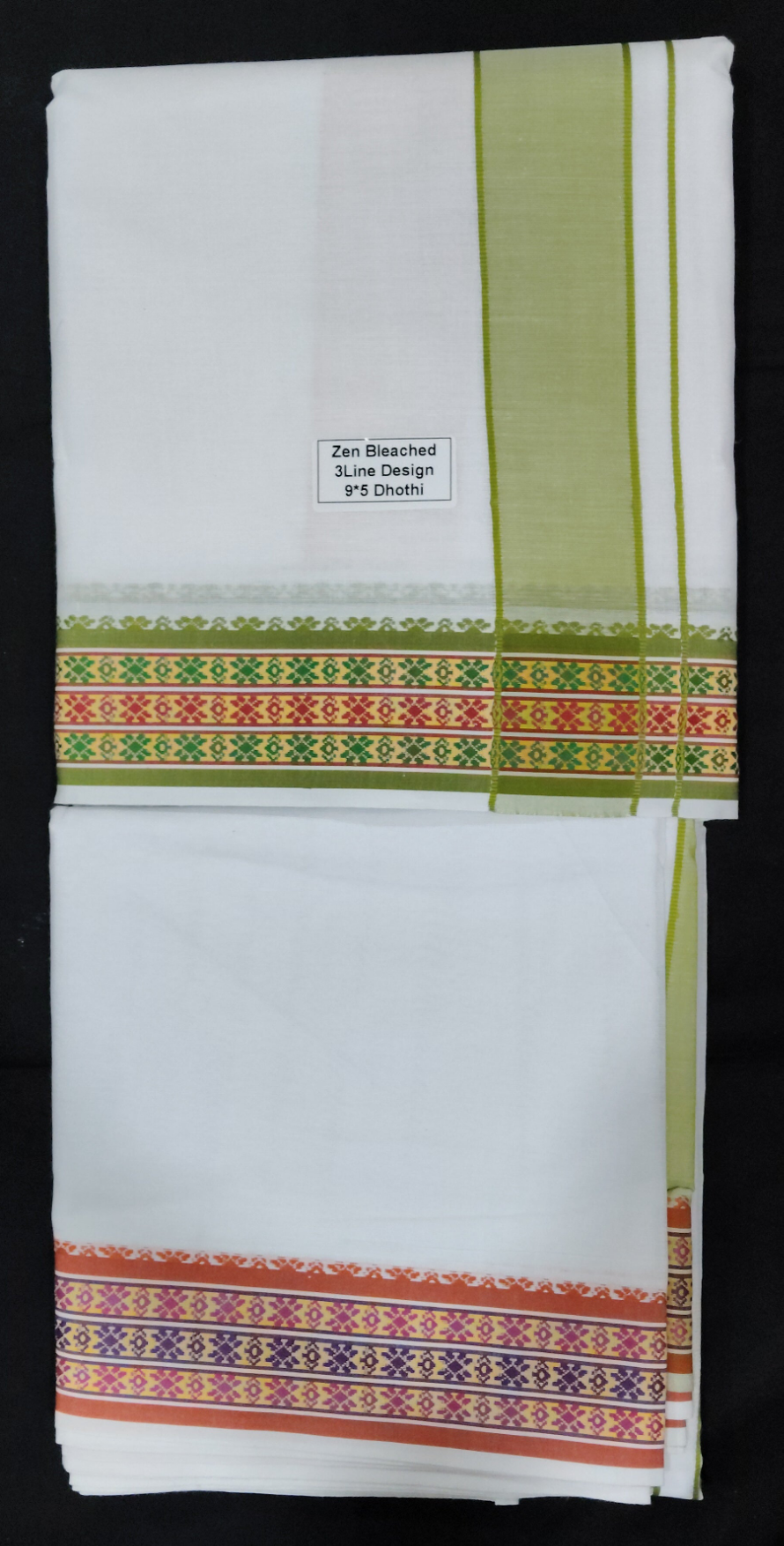 Cotton Dhothi Bleached 9*5