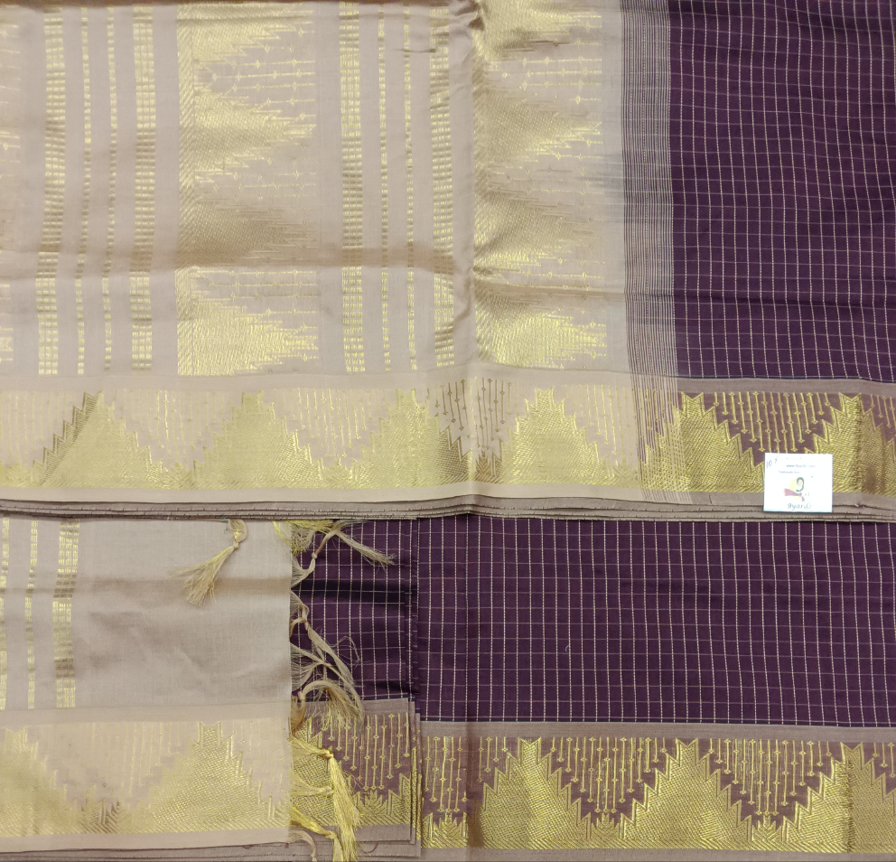 Semi Silk cotton Madisar Checked
