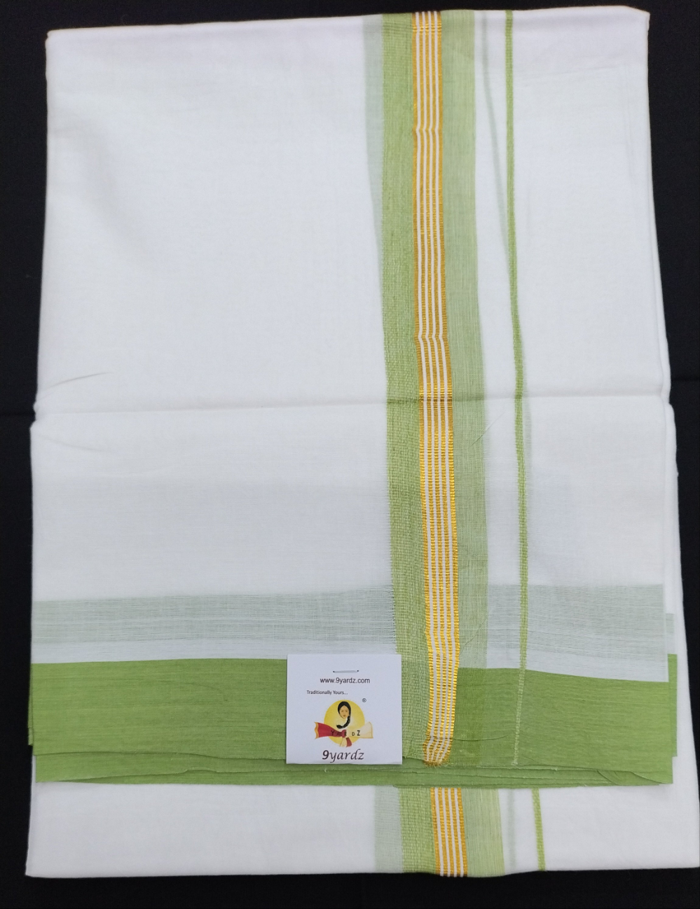 Bleached cotton Dhothi 9muzham