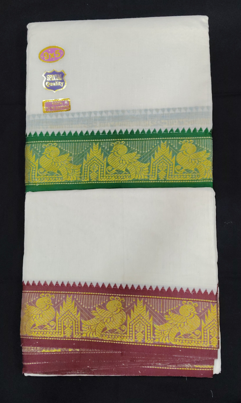 Nagari Cotton Jacqurad  Dhothi 9*5