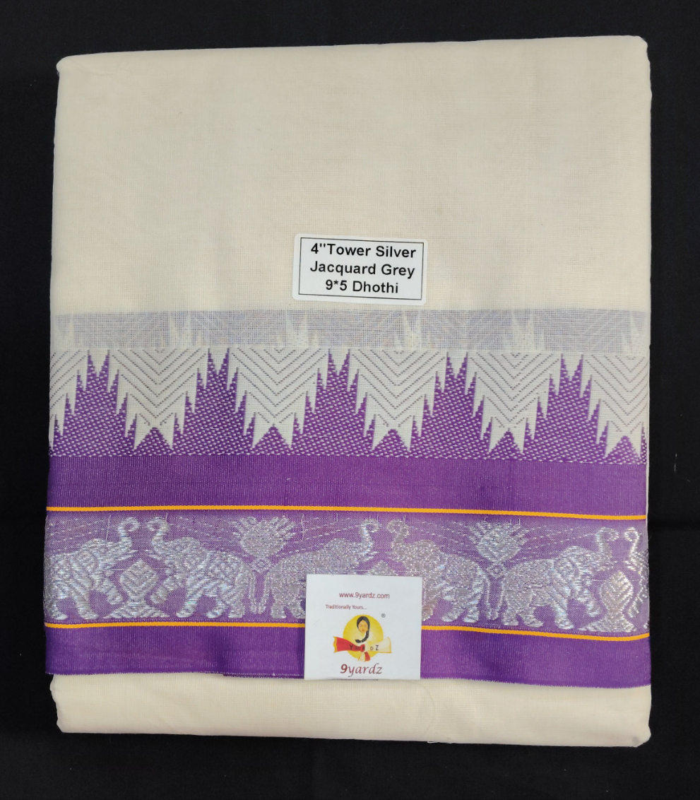 Cotton Dhothi Jacquard 9*5