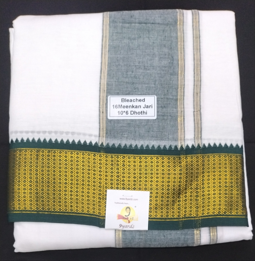 Cotton Dhothi Bleached 10*6