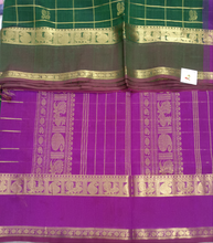 Load image into Gallery viewer, Pure silk cotton zari Pazhum Pazhamum Check