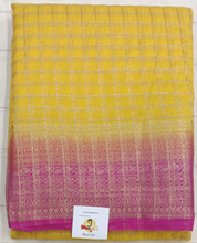 Load image into Gallery viewer, Mysore crepe silk checked (synthetic)