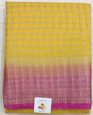 Mysore crepe silk checked (synthetic)