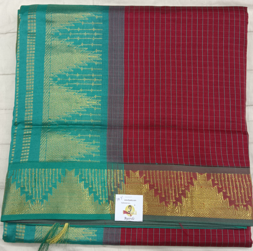 Semi Silk cotton Madisar Checked