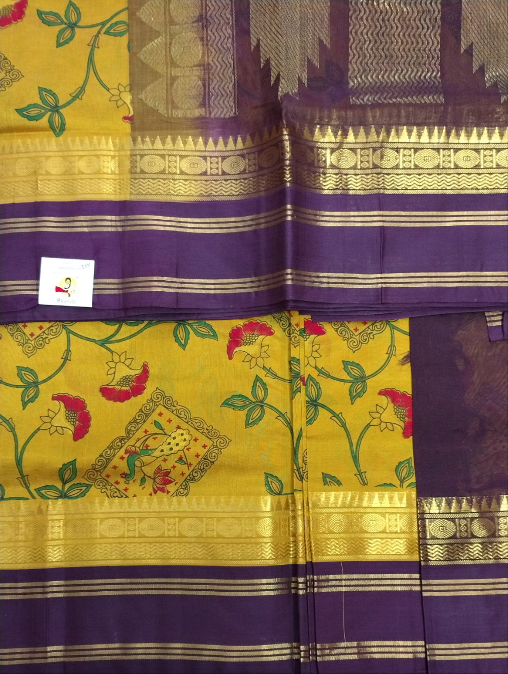 Pure silk cotton -Korvai 10yards madisar