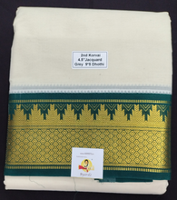 Load image into Gallery viewer, Pure cotton Muhurtham dhoti 9*5