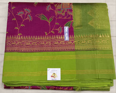 Semi silk Plain Korvai 6Yards