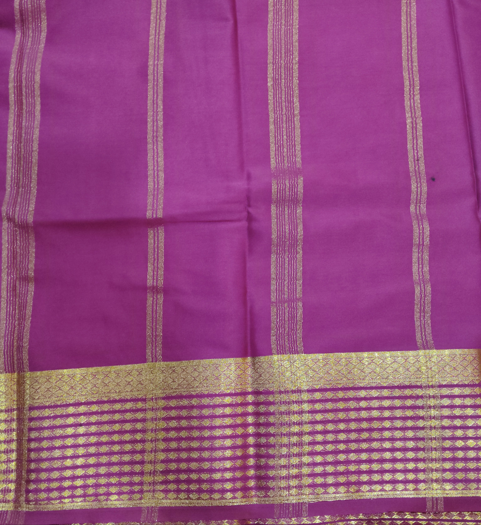 Synthetic Mysore silk 6yardz