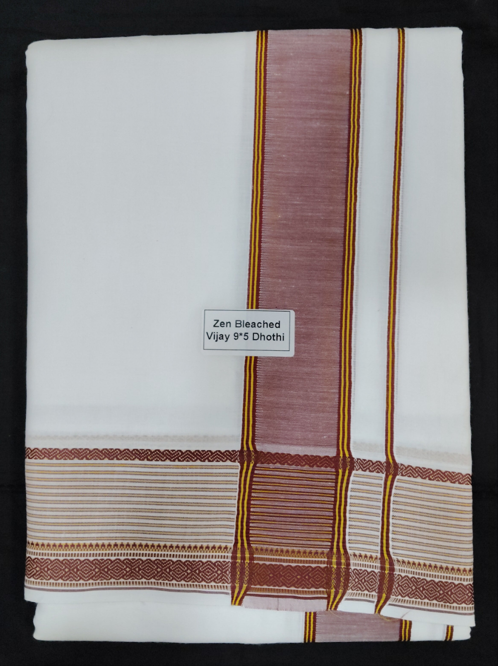 Cotton Dhothi Bleached 9*5