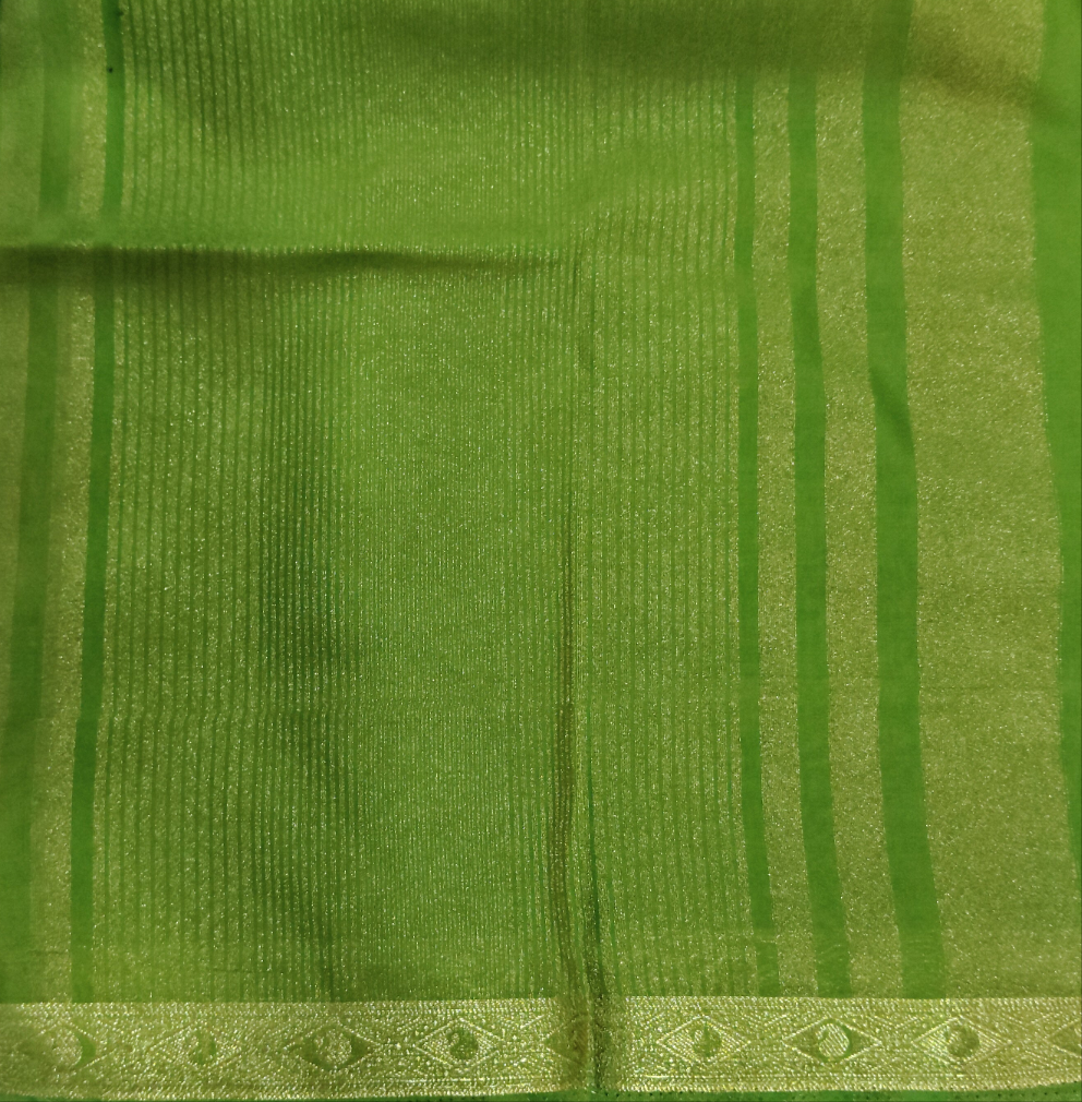 Synthetic Mysore silk 6yardz