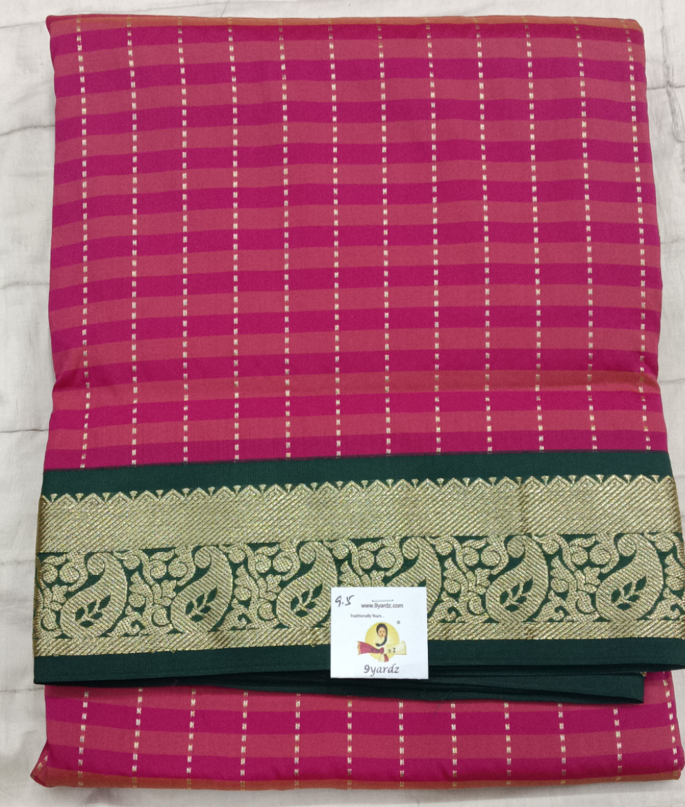 Poly silk 9.5yards checked madisar