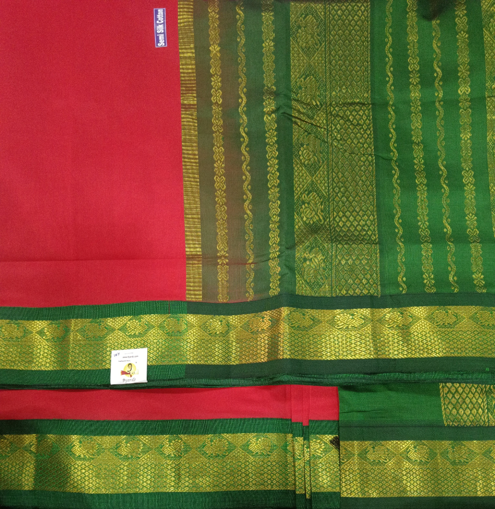 Semi Silk cotton Korvai Madisar