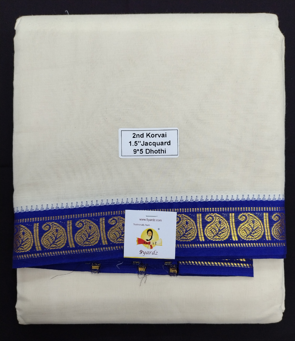 Pure cotton Muhurtham dhoti 9*5