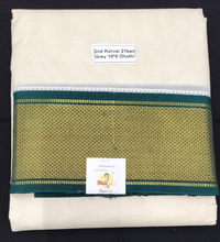 Load image into Gallery viewer, Pure cotton Muhurtham dhoti 9*5 21mayilKann