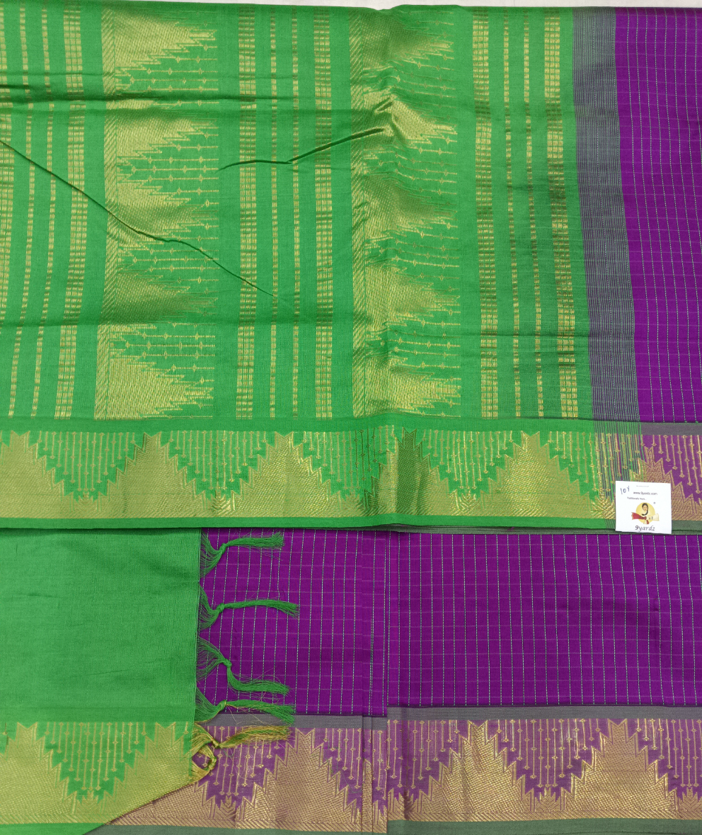 Semi Silk cotton Madisar Checked