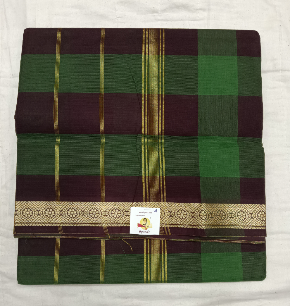 Chettinadu cotton checked 6 yardz