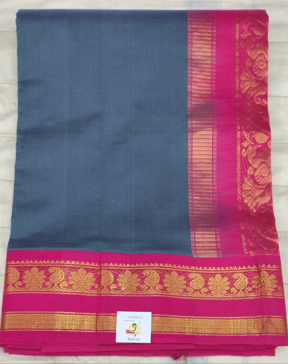 Semi silk Plain Korvai 6Yards