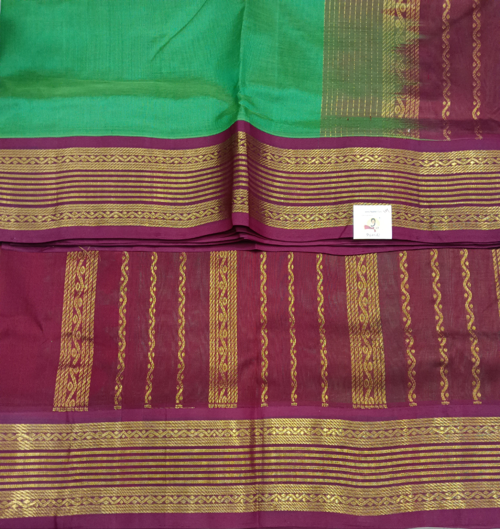 Pure silk cotton -Korvai 10yards madisar