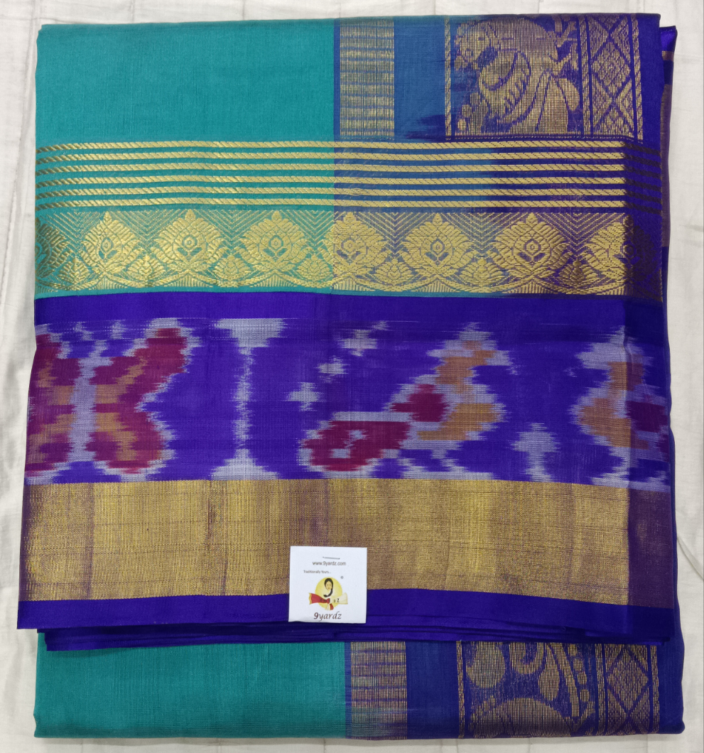 Korvai Silk Cotton Pochampalli 10yardz