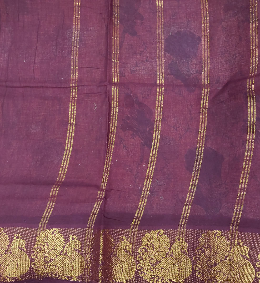 Kalamkari Printed Sungudi 10 yards