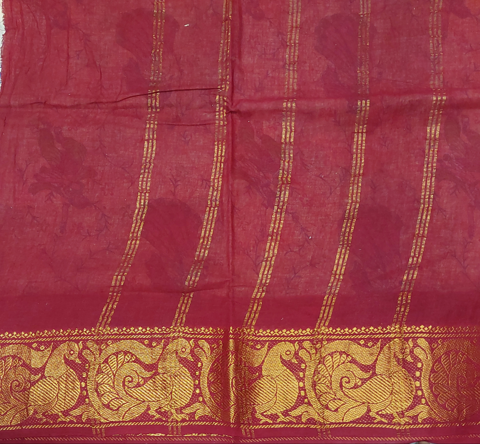 Kalamkari Printed Sungudi 10 yards