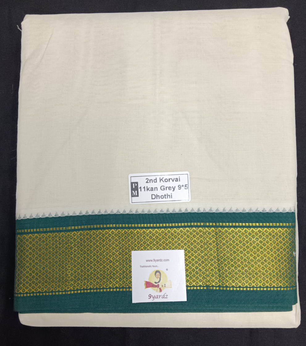 Pure cotton Muhurtham 11kann dhoti 9*5