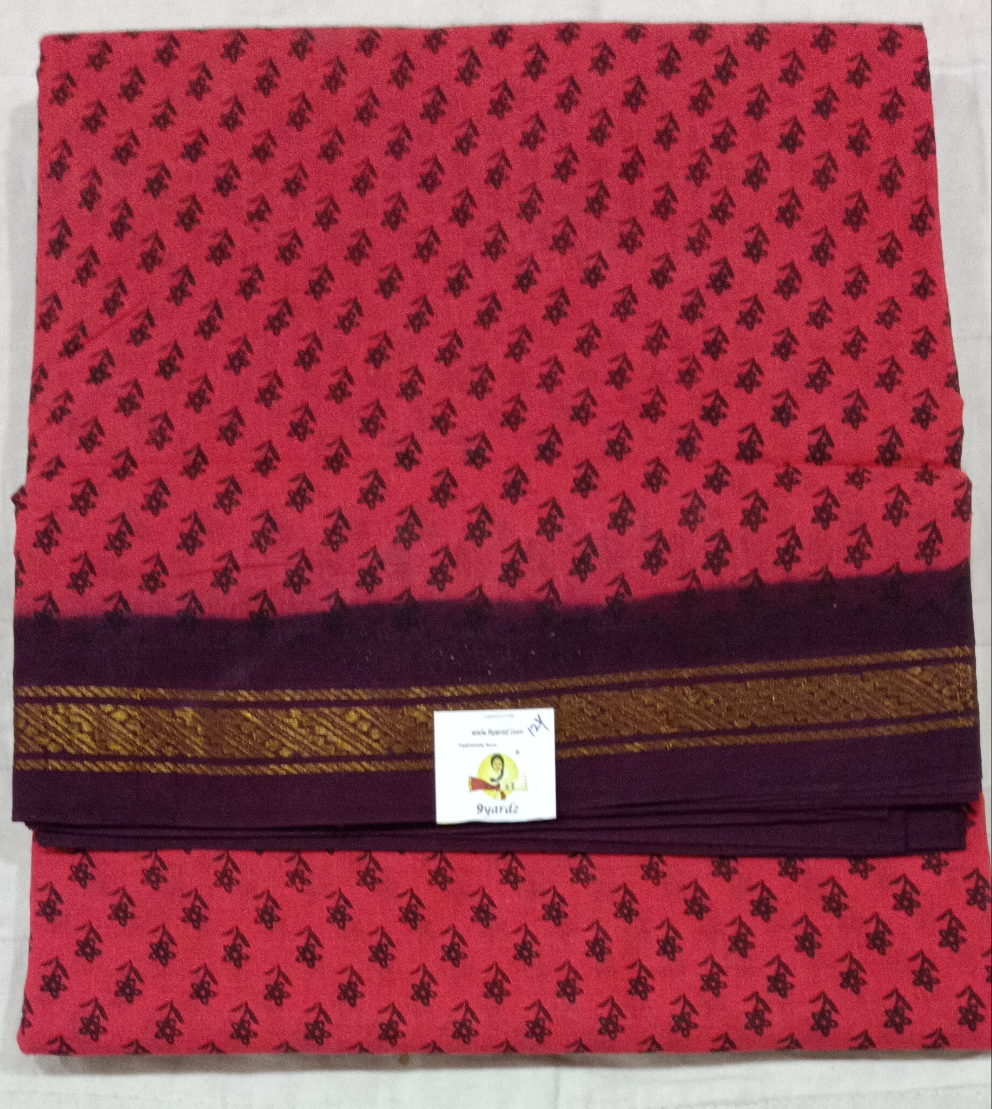 Sungudi cotton 11mtrs(12yardz) madisar