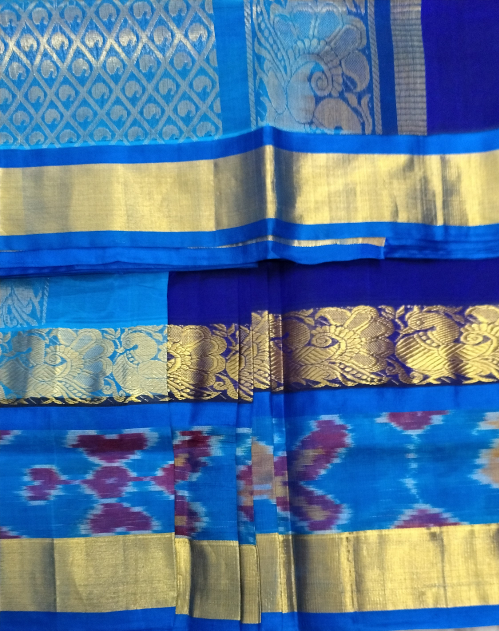 Pure silk cotton -Korvai 10yards madisar