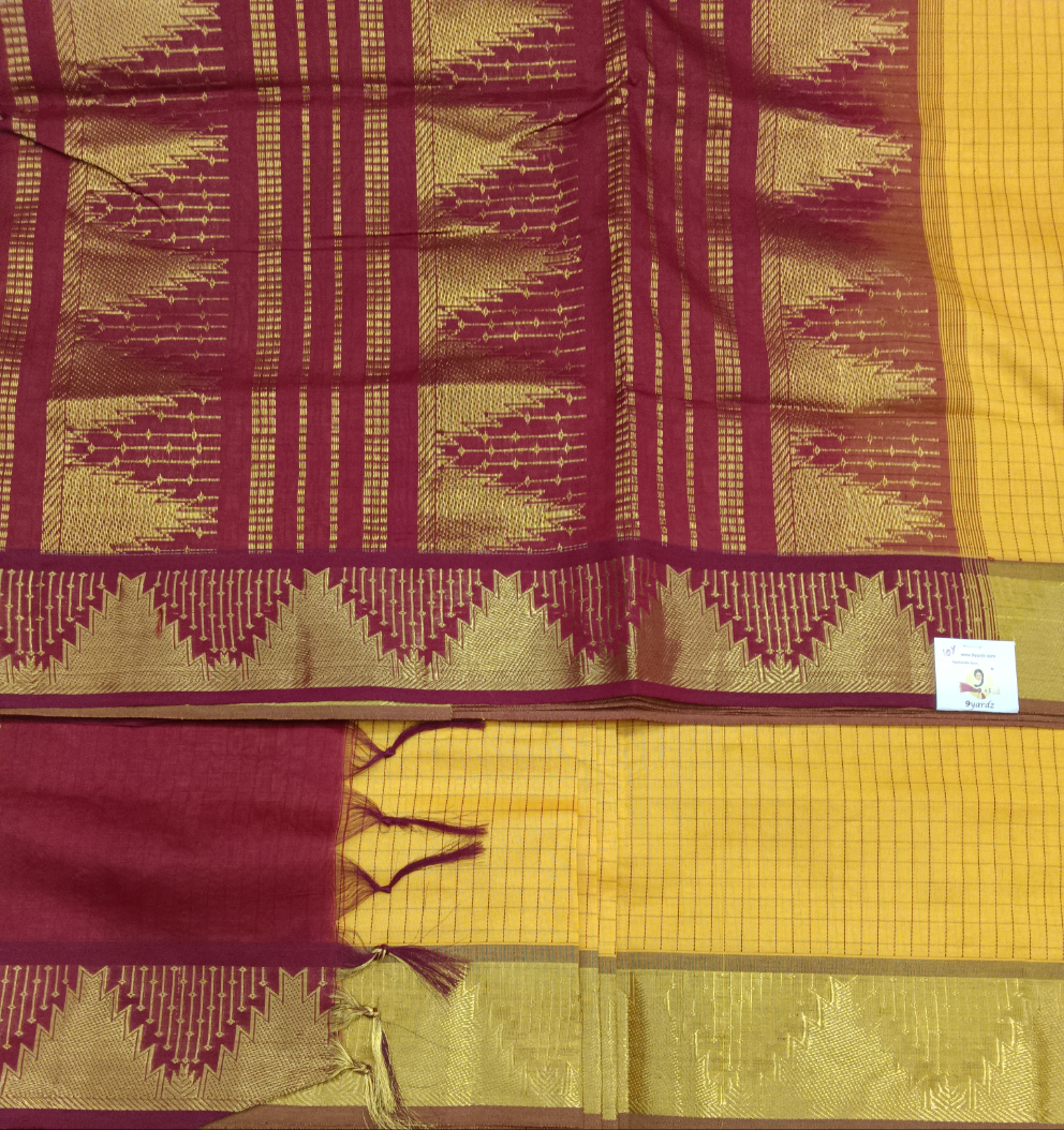 Semi Silk cotton Madisar Checked
