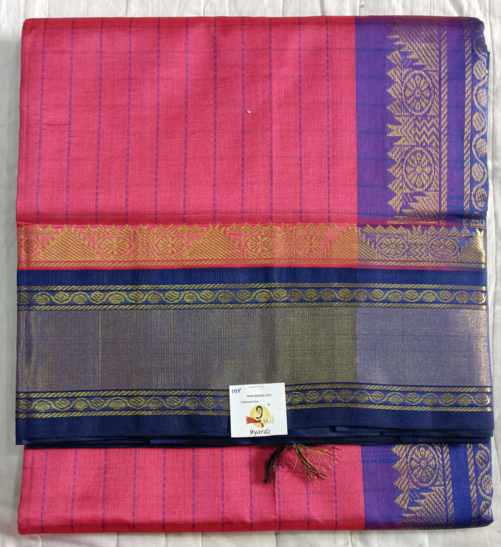 Semi Silk cotton Korvai checked Madisar
