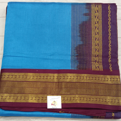 Pure silk cotton Korvai 12yardz