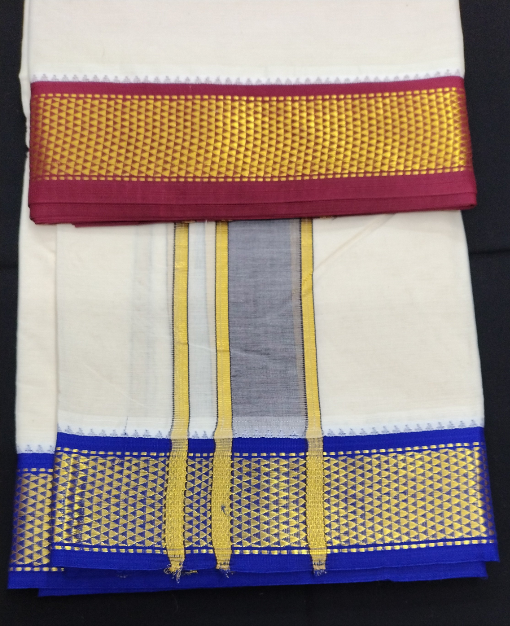 Pure cotton Muhurtham dhoti 10*6  11 11 Maadam Pet
