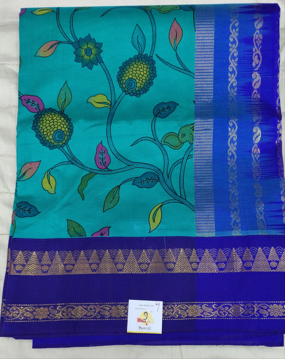 Semi silk Printed Korvai 6Yards