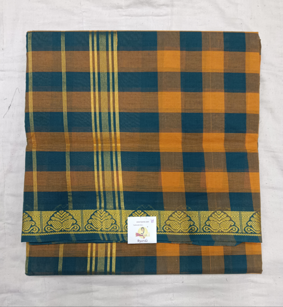 Chettinadu cotton checked 6 yardz