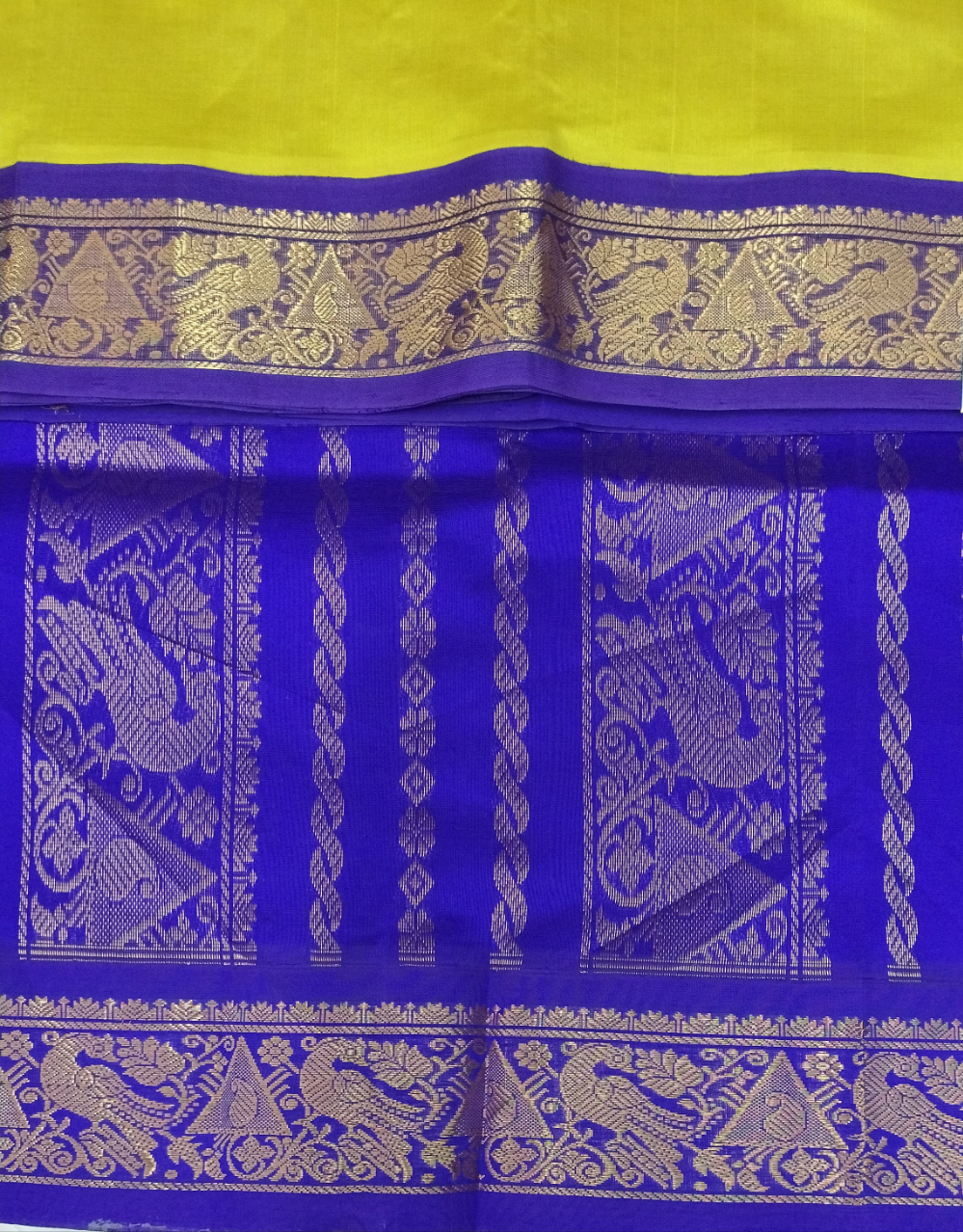 Semi silk Plain Korvai 6Yards