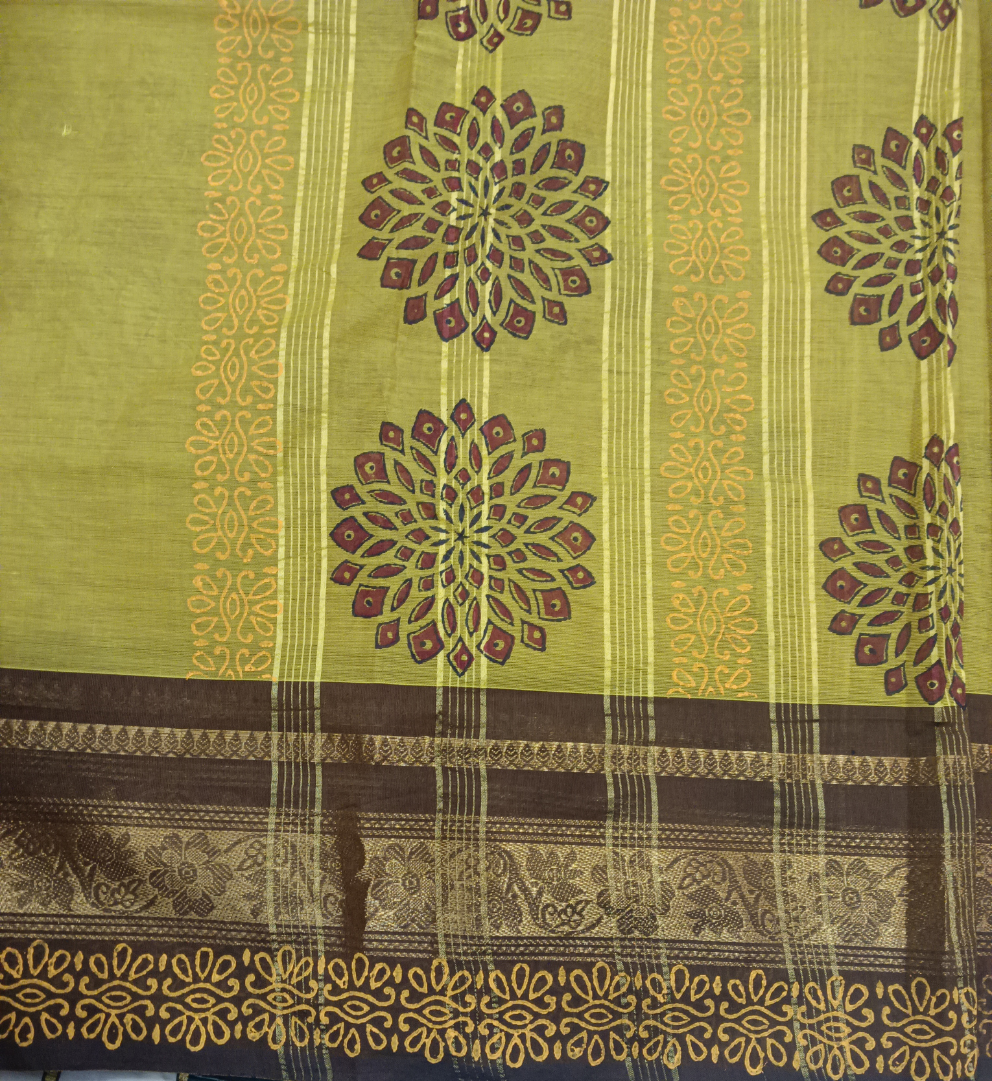 Arupukottai cotton Printed 10 yards madisar