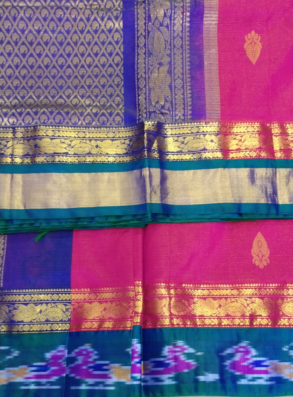Pure silk cotton -Korvai 10yards madisar