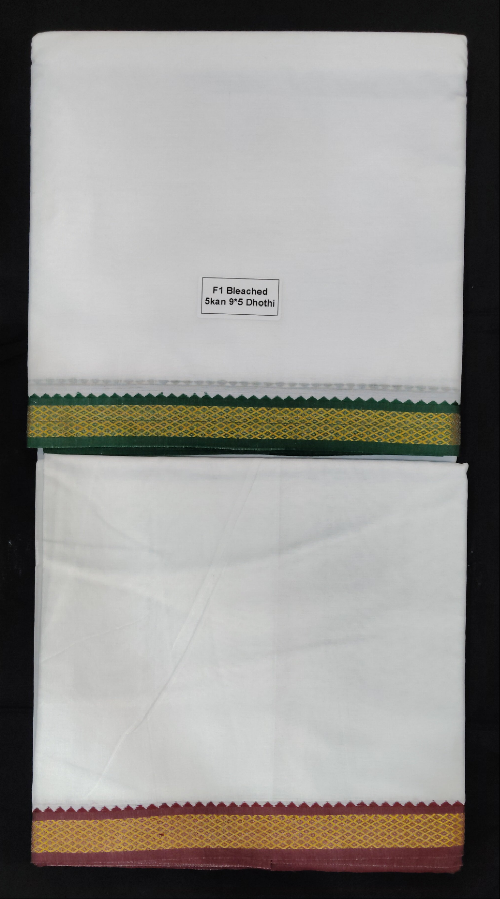 Cotton Dhothi Bleached 9*5